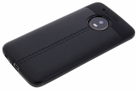 Lederen Backcover met stiksel Motorola Moto G5 Plus