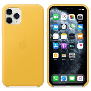 Apple Leather Backcover iPhone 11 Pro - Meyer Lemon