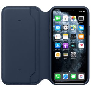 Apple Leather Folio Bookcase iPhone 11 Pro - Deep Sea Blue
