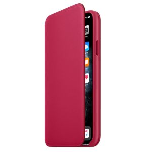 Apple Leather Folio Bookcase iPhone 11 Pro Max - Raspberry