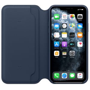 Apple Leather Folio Bookcase iPhone 11 Pro Max - Deep Sea Blue