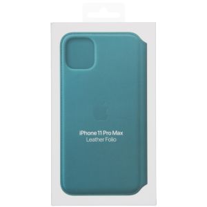 Apple Leather Folio Bookcase iPhone 11 Pro Max - Peacock