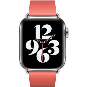 Apple Leather Band Modern Buckle Apple Watch Series 1-9 / SE - 38/40/41 mm - Maat S - Pink Citrus