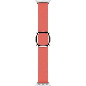 Apple Leather Band Modern Buckle Apple Watch Series 1-9 / SE - 38/40/41 mm - Maat L - Roze