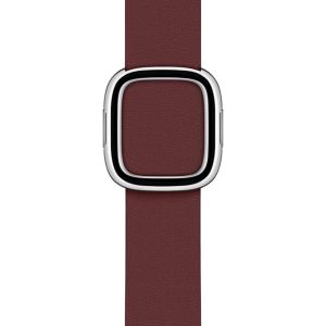 Apple Leather Band Modern Buckle Apple Watch Series 1-9 / SE - 38/40/41 mm - Maat S - Garnet