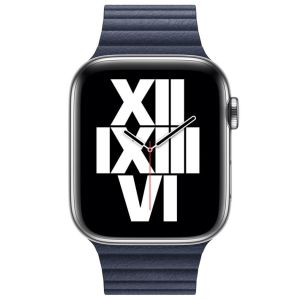 Apple Leather Loop Apple Watch Series 1-9 / SE / Ultra (2) - 42/44/45/49 mm - Maat L- Diver Blue