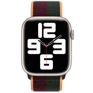 Apple Sport Loop Band Apple Watch Series 1-9 / SE - 38/40/41 mm - Dark Cherry/Forest Green