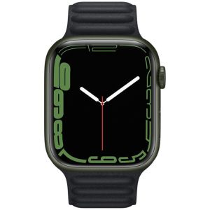 Apple Leather Link Apple Watch Series 1-9 / SE / Ultra (2) - 42/44/45/49 mm - Maat M/L - Midnight
