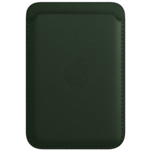 Apple Leather Wallet MagSafe (Apple Wallet 2nd generation) - Inclusief ingebouwde AirTag functie - Sequoia Green