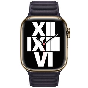 Apple Leather Link Apple Watch Series 1-9 / SE - 38/40/41 mm - Maat M/L - Ink