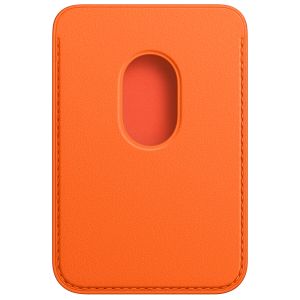 Apple Leather Wallet MagSafe (Apple Wallet 2nd generation) - Met ingebouwde AirTag functie - Oranje