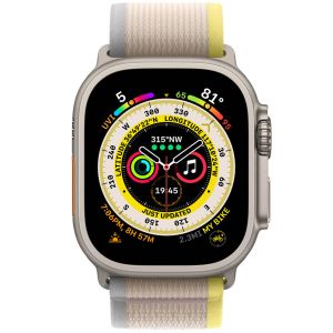 Apple Trail Loop Band Apple Watch Series 1-9 / SE / Ultra (2) - 44/45/49 mm - Maat S/M - Geel / Beige