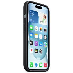 Apple FineWoven Backcover MagSafe iPhone 15 - Zwart