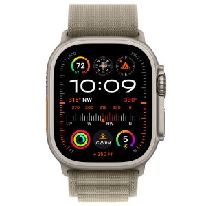 Apple Alpine Loop Band Apple Watch Series 1-9 / SE / Ultra (2) - 42/44/45/49 mm - Maat S - Olive