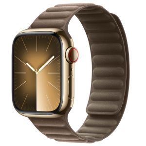 Apple Leather Link Apple Watch Series 1-9 / SE - 38/40/41 mm - Maat M/L - Taupe