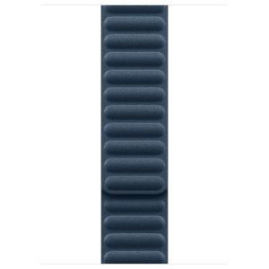 Apple Leather Link Apple Watch Series 1-9 / SE / Ultra (2) - 42/44/45/49 mm - Maat S/M - Baltic Blue