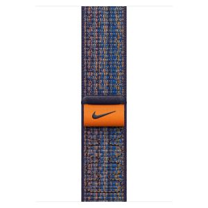 Apple Nike Sport Loop Band Apple Watch Series 1-9 / SE / Ultra (2) - 42/44/45/49 mm - Game Royal/Orange