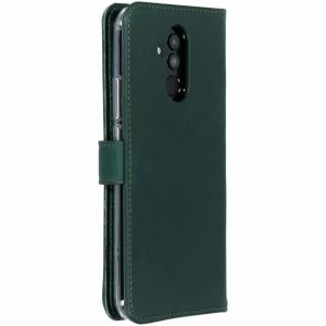Selencia Echt Lederen Bookcase Huawei Mate 20 Lite - Groen