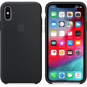 Apple Silicone Backcover iPhone Xs / X - Black