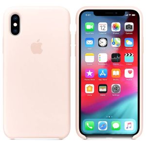 Apple Silicone Backcover iPhone Xs / X - Pink Sand