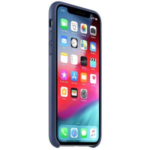 Apple Leather Backcover iPhone Xs Max - Midnight Blue