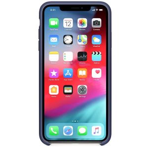 Apple Leather Backcover iPhone Xs Max - Midnight Blue