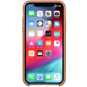 Apple Leather Backcover iPhone Xs Max - Saddle Brown