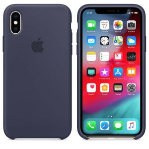 Apple Silicone Backcover iPhone Xs / X - Midnight Blue