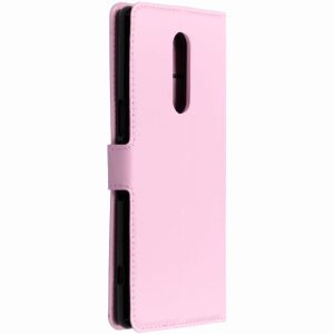Basic Litchi Bookcase Sony Xperia 1 - Roze