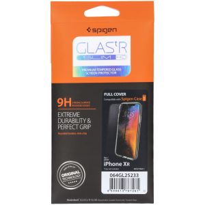 Spigen GLAStR Full Cover Screenprotector iPhone Xr - Zwart