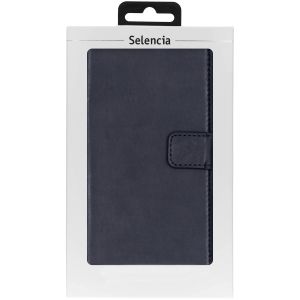 Selencia Echt Lederen Bookcase OnePlus 7 Pro - Donkerblauw