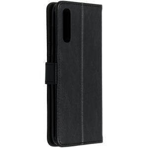 Luxe Lederen Bookcase Samsung Galaxy A70 - Zwart