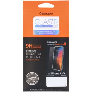 Spigen GLAStR Screenprotector iPhone Xs / X - Zwart