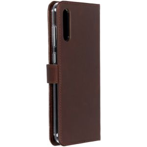 Selencia Echt Lederen Bookcase Samsung Galaxy A70 - Bruin