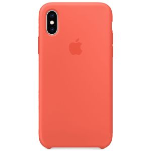 Apple Silicone Backcover iPhone Xs / X - Nectarine