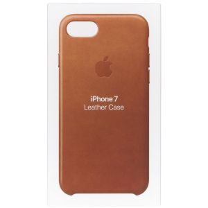Apple Leather Backcover iPhone SE (2022 / 2020) / 8 / 7 - Saddle Brown