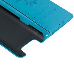 Klavertje Bloemen Bookcase Samsung Galaxy A80 - Turquoise