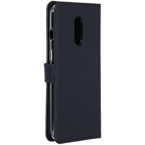 Selencia Echt Lederen Bookcase OnePlus 7 - Donkerblauw