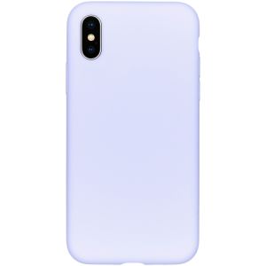 Accezz Liquid Silicone Backcover iPhone Xs / X - Paars