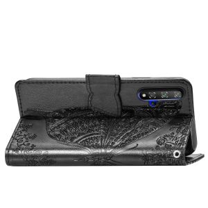 Vlinder Softcase Bookcase Huawei Nova 5t / Honor 20 - Zwart