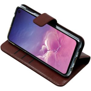 Valenta Leather Bookcase Samsung Galaxy S10e - Bruin