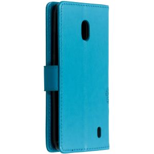 Klavertje Bloemen Bookcase Nokia 2.2 - Turquoise