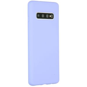 Accezz Liquid Silicone Backcover Samsung Galaxy S10 - Paars