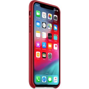 Apple Leather Backcover iPhone Xs Max - Red