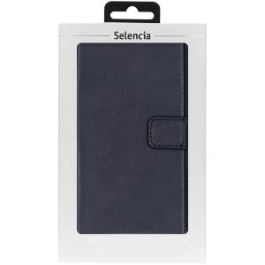 Selencia Echt Lederen Bookcase Samsung Galaxy Note 10 - Donkerblauw