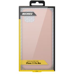 Accezz Liquid Silicone Backcover iPhone 11 Pro Max - Roze