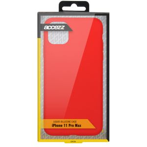Accezz Liquid Silicone Backcover iPhone 11 Pro Max - Rood