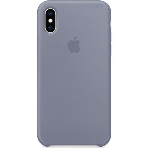 Apple Silicone Backcover iPhone Xs / X - Lavender Gray