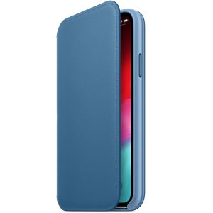 Apple Leather Folio Bookcase iPhone X / Xs - Cape Cod Blue