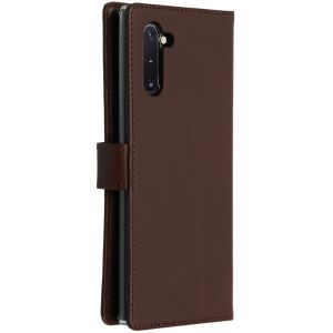Selencia Echt Lederen Bookcase Samsung Galaxy Note 10 - Bruin